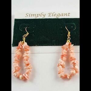 Vintage Coral Earrings 2 inches long